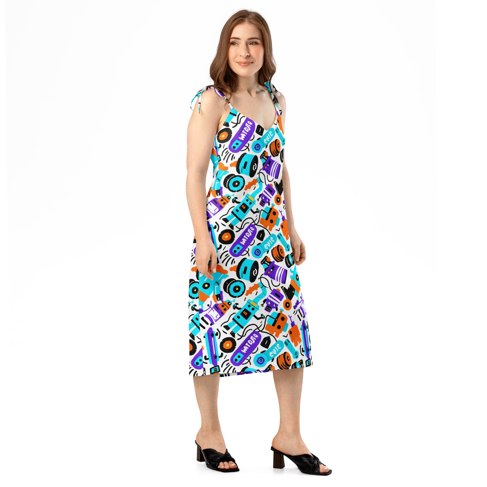 Robo Rave on Slip Dress — Right Front