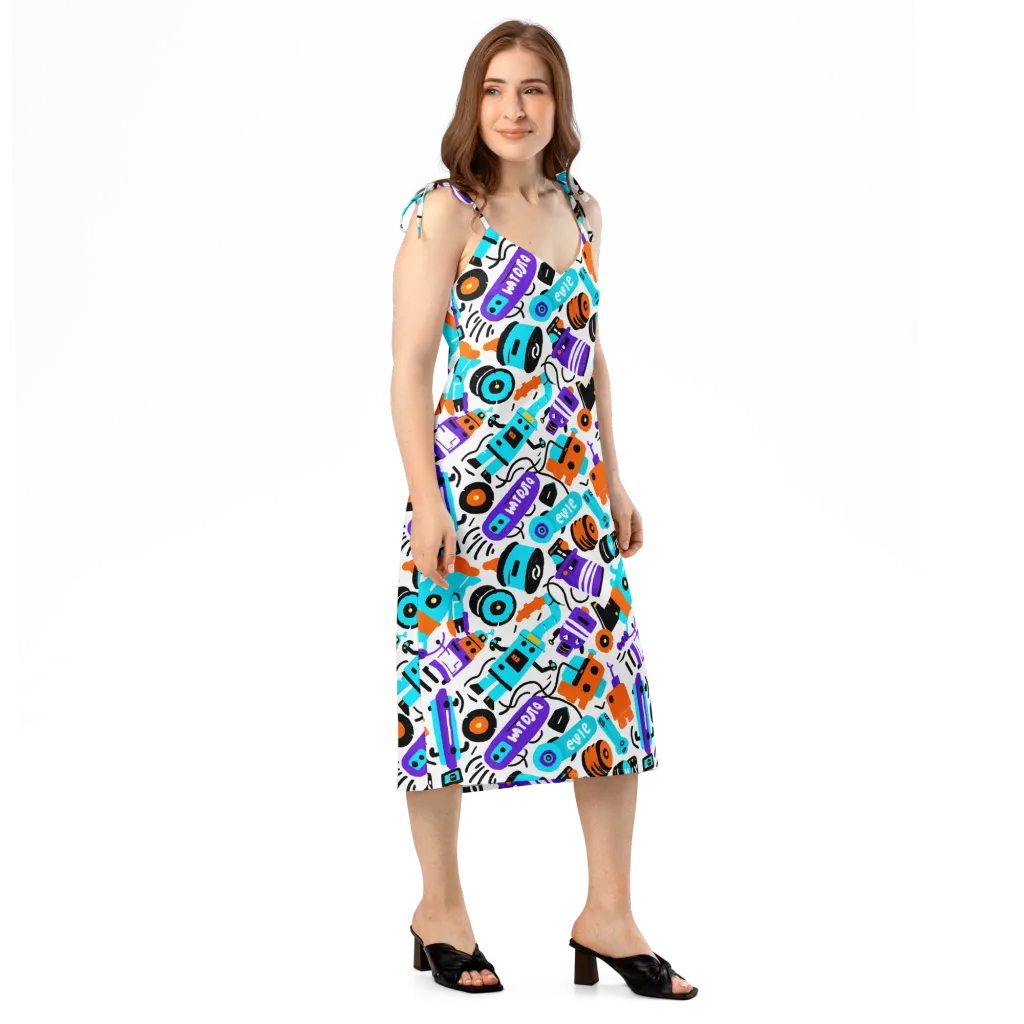 Robo Rave on Slip Dress — Right Front