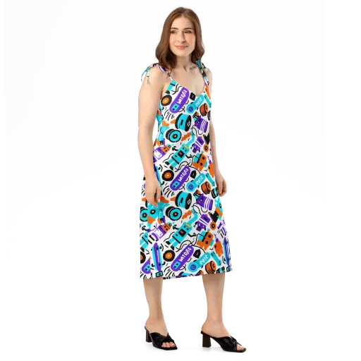 Robo Rave on a Slip Dress