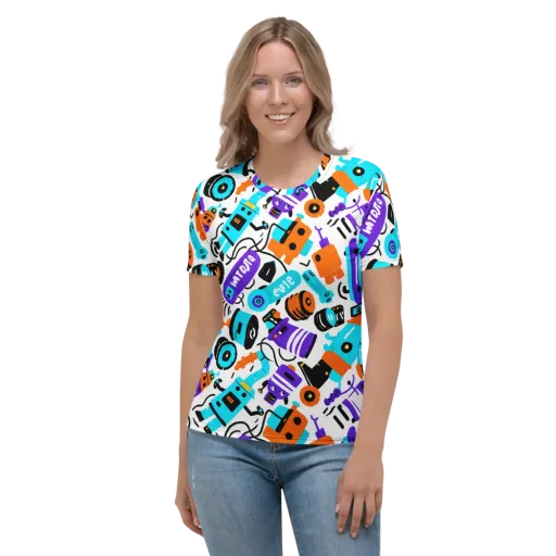 Robo Rave on a Women's Crew Neck T-Shirt