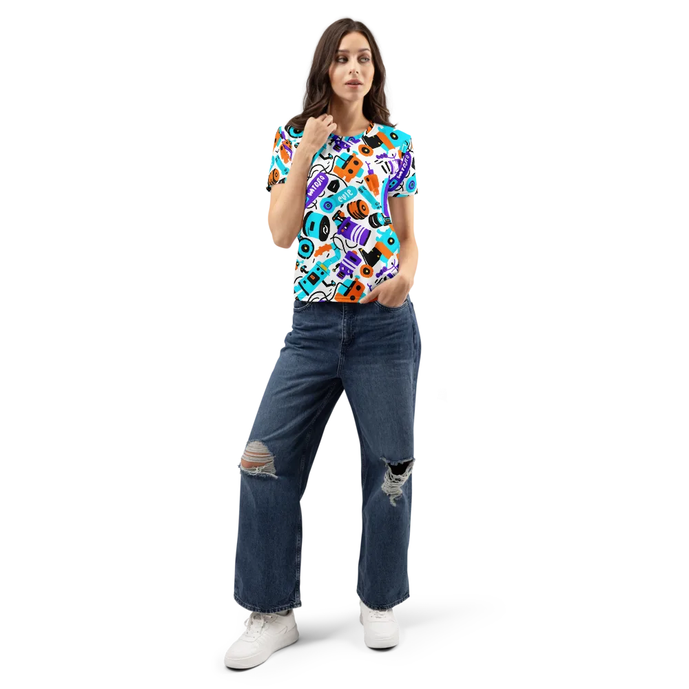 Robo Rave on Women's Crew Neck T-Shirt — Front