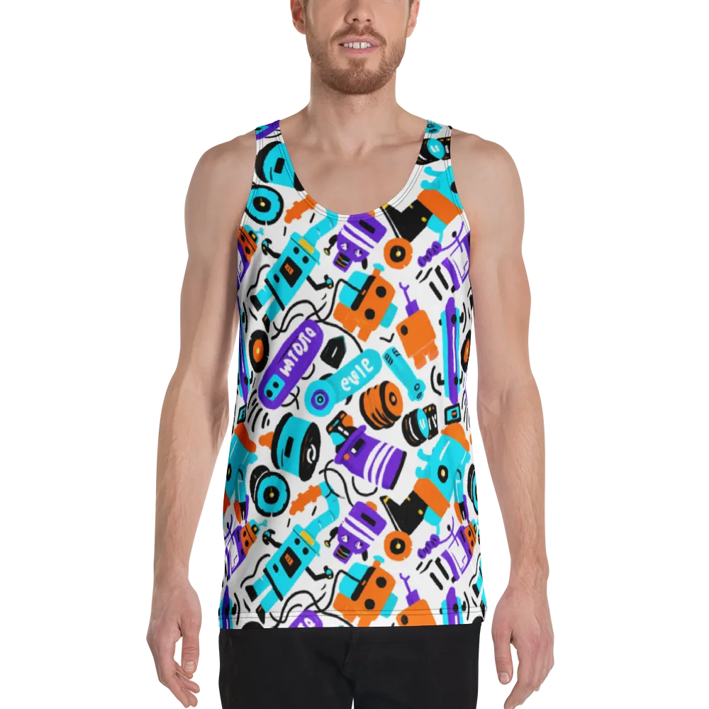 Robo Rave on Men's Tank Top — Front