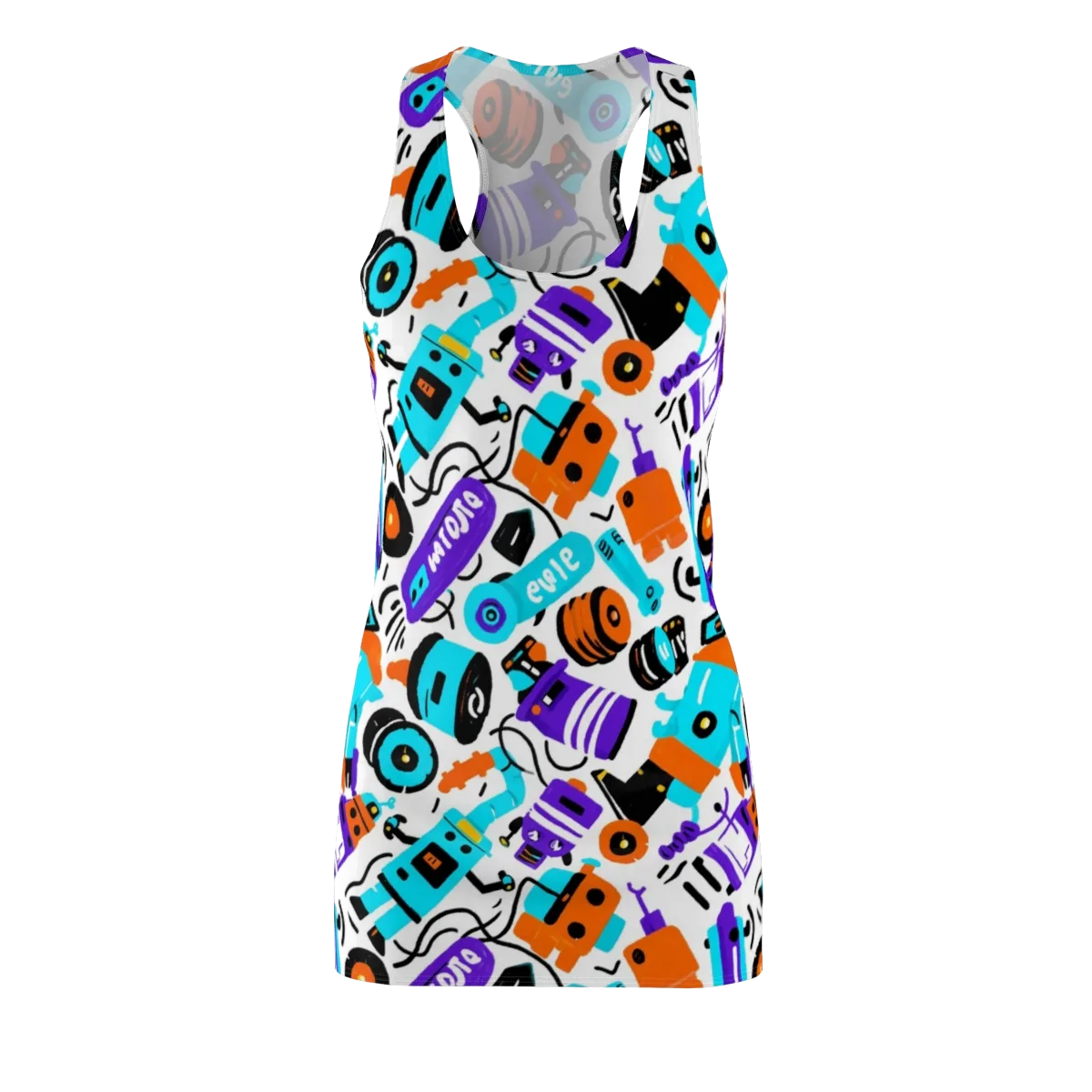 Robo Rave on Racerback Dress — Front