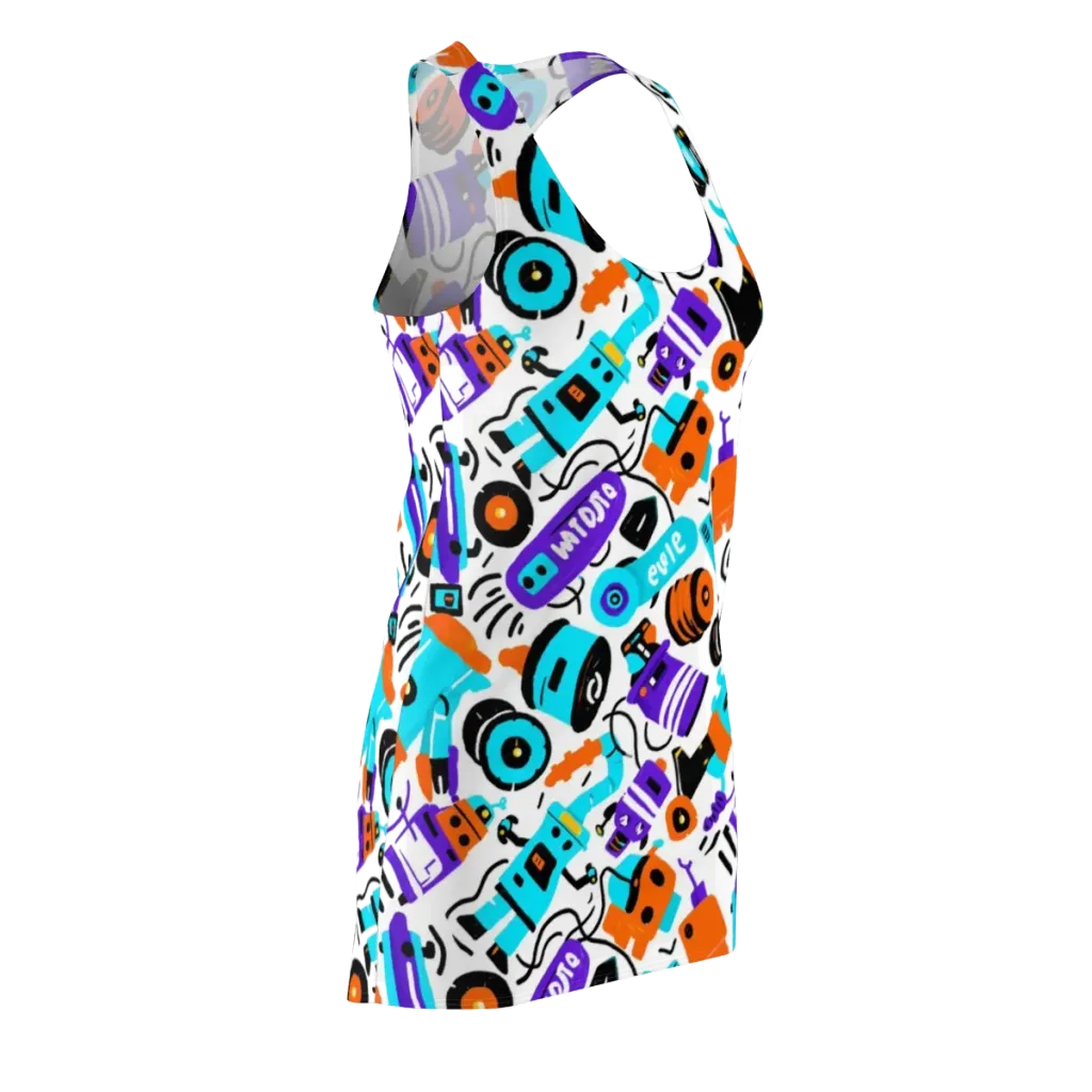 Robo Rave on Racerback Dress — Front Side
