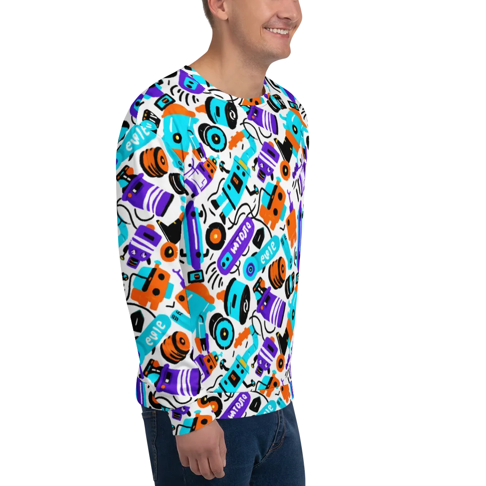 Robo Rave on Sweatshirt — Right Front
