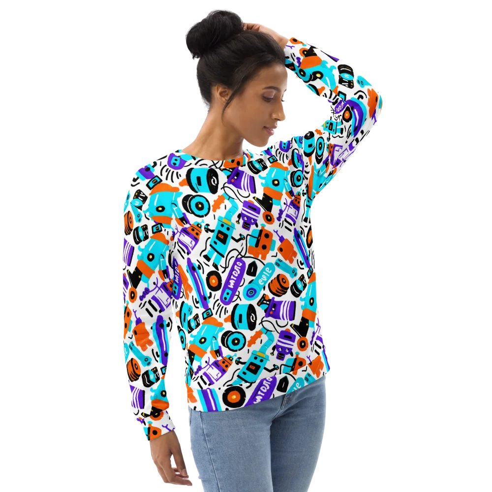 Robo Rave on Sweatshirt — Right Front