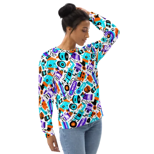 Robo Rave on a Sweatshirt