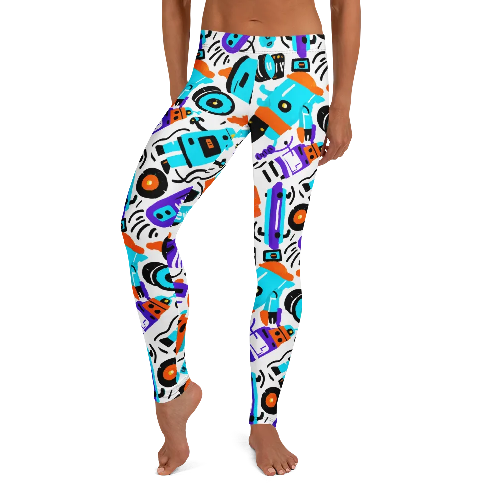Robo Rave on Leggings — Front