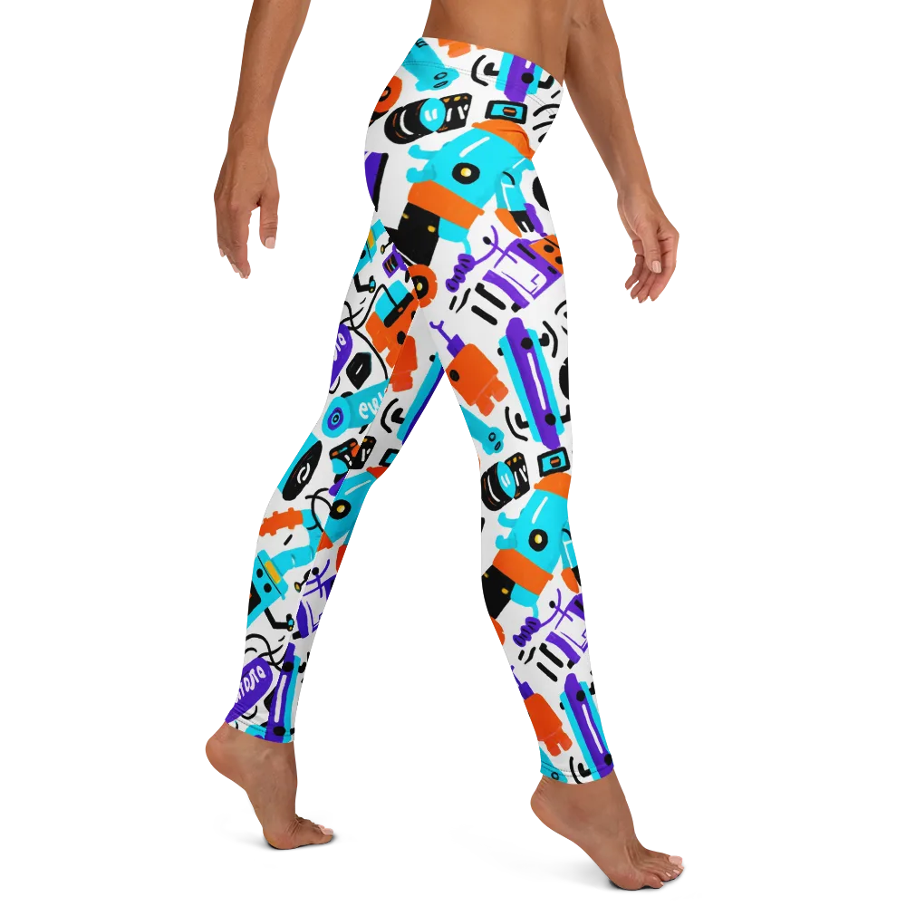 Robo Rave on Leggings — Right