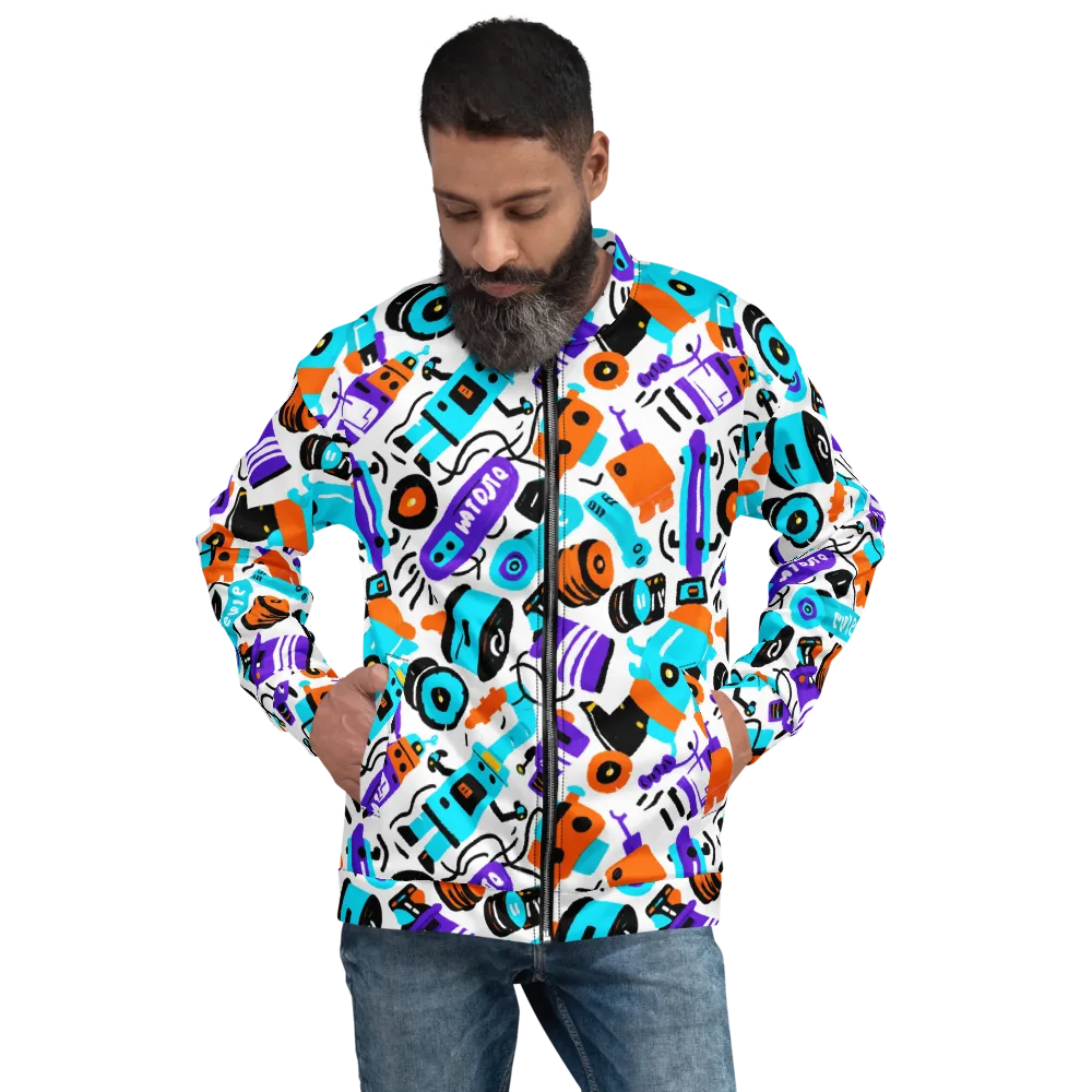 Robo Rave on Bomber Jacket — Front