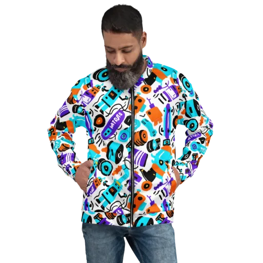 Robo Rave on a Bomber Jacket