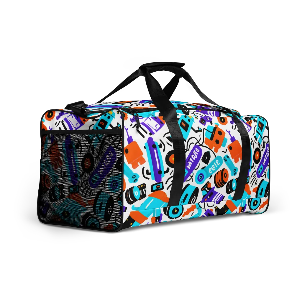 Robo Rave on Duffle Bag — Right Front