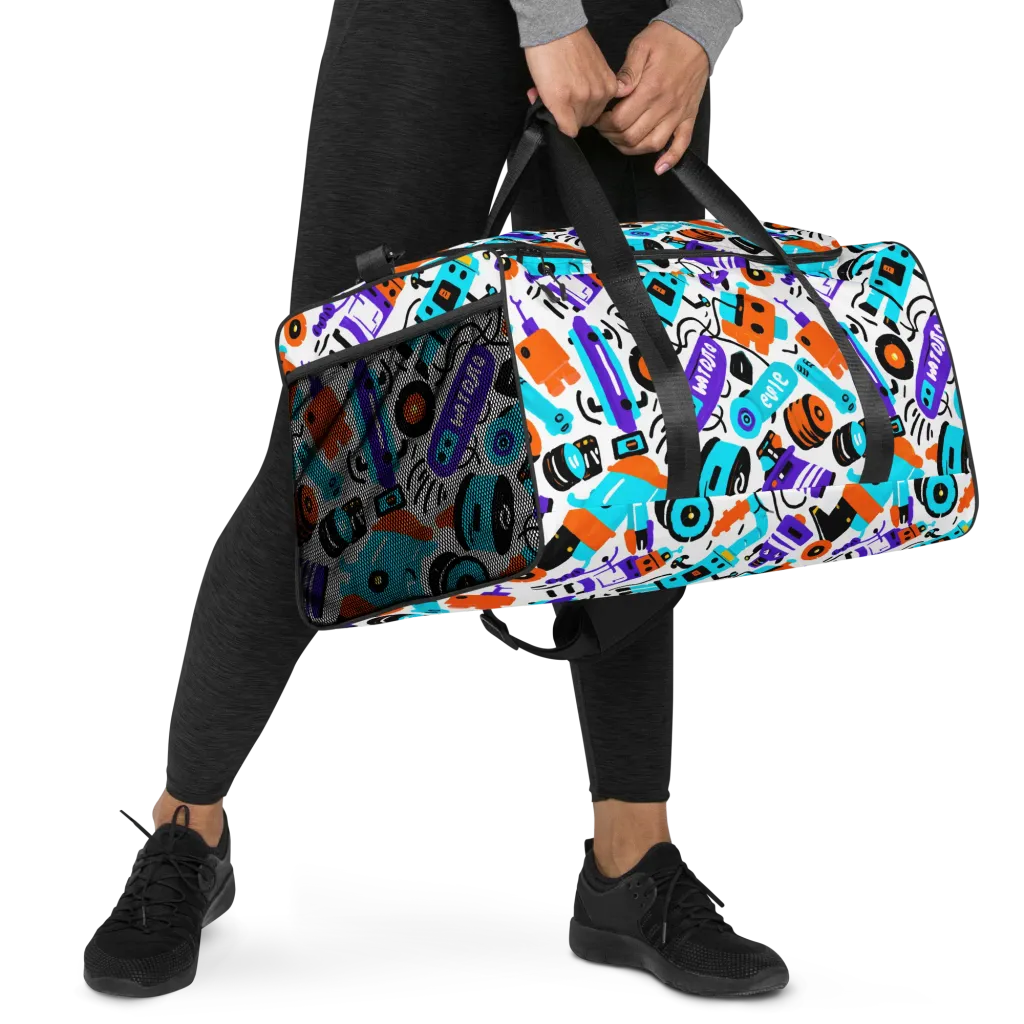 Robo Rave on Duffle Bag — Right Front