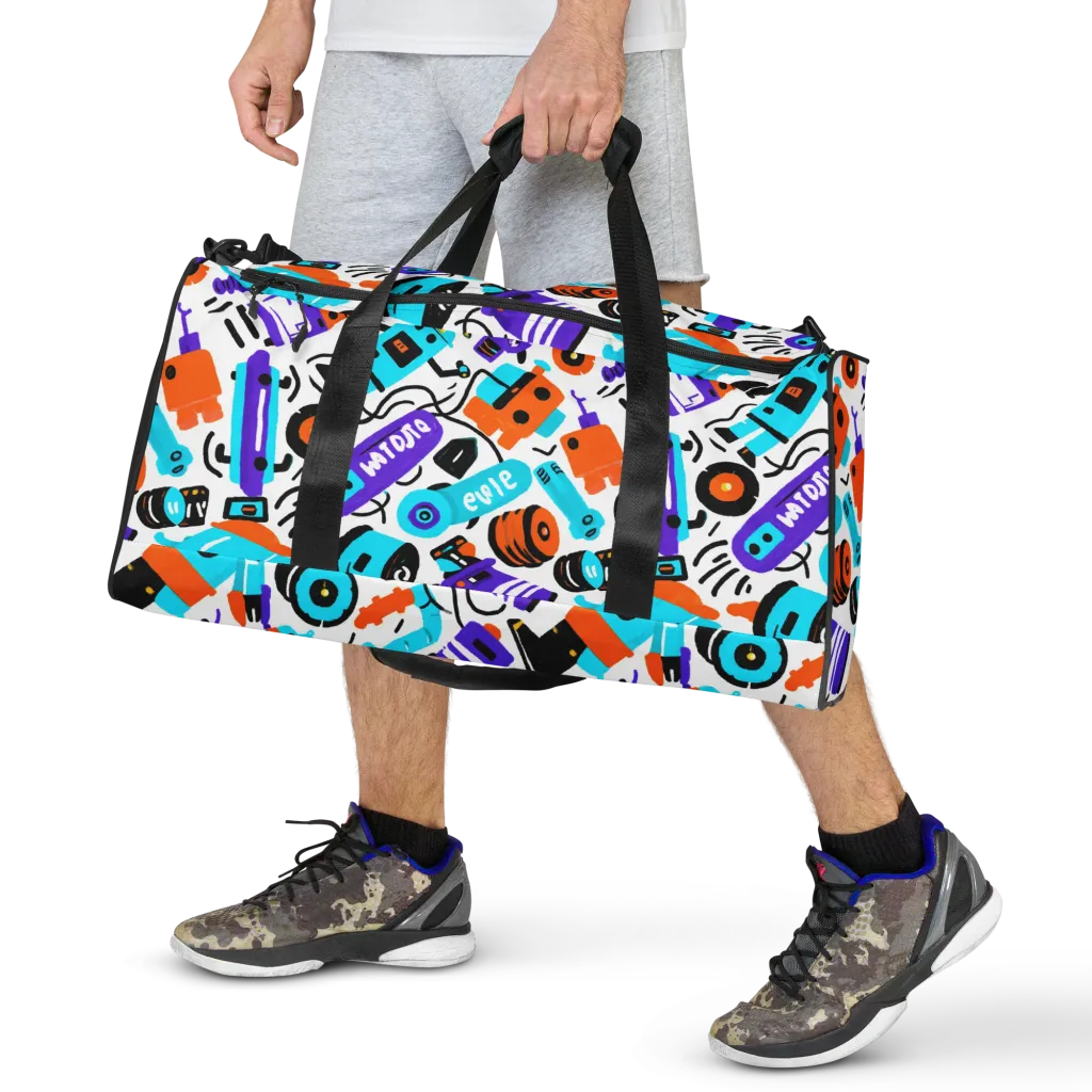 Robo Rave on Duffle Bag — Front