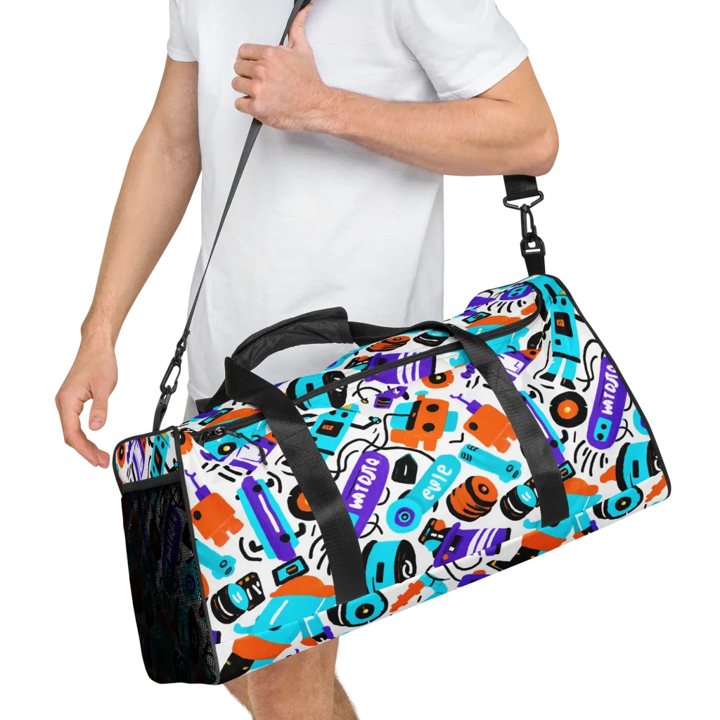 Robo Rave on Duffle Bag — Right Front
