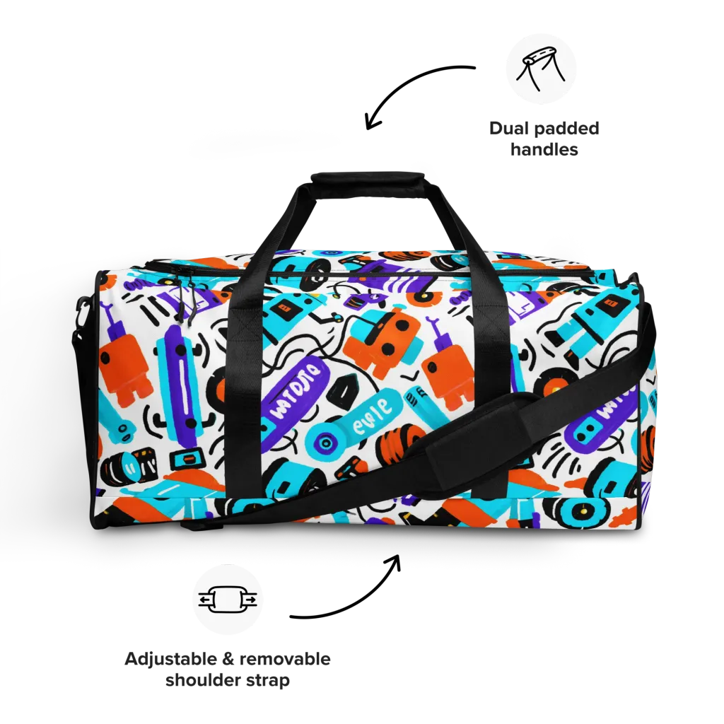 Robo Rave on Duffle Bag — Front