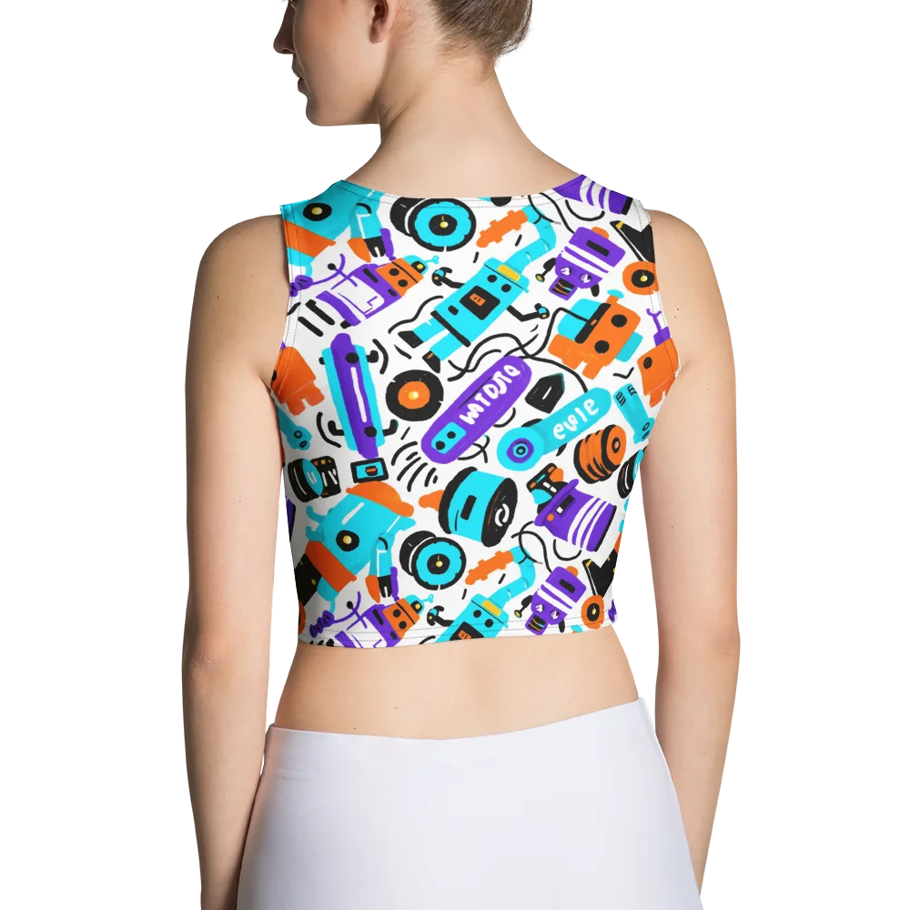 Robo Rave on Crop Top — Back