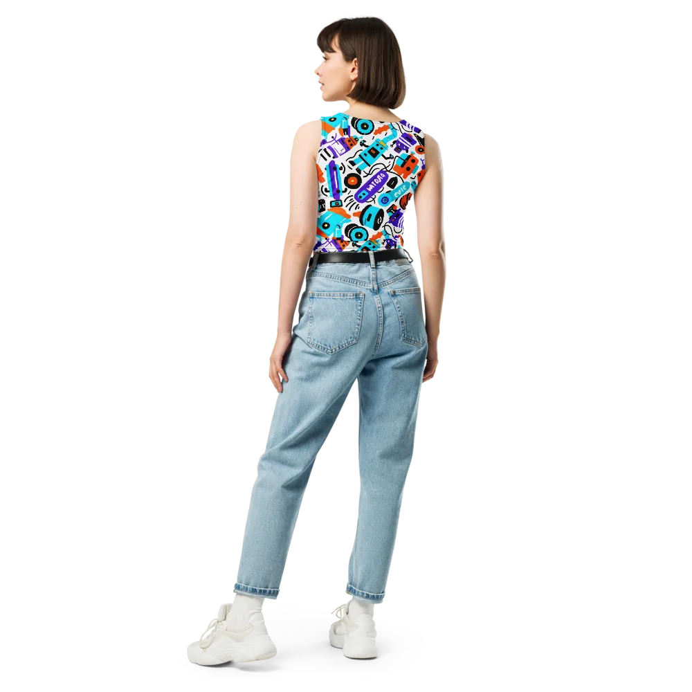Robo Rave on Crop Top — Back