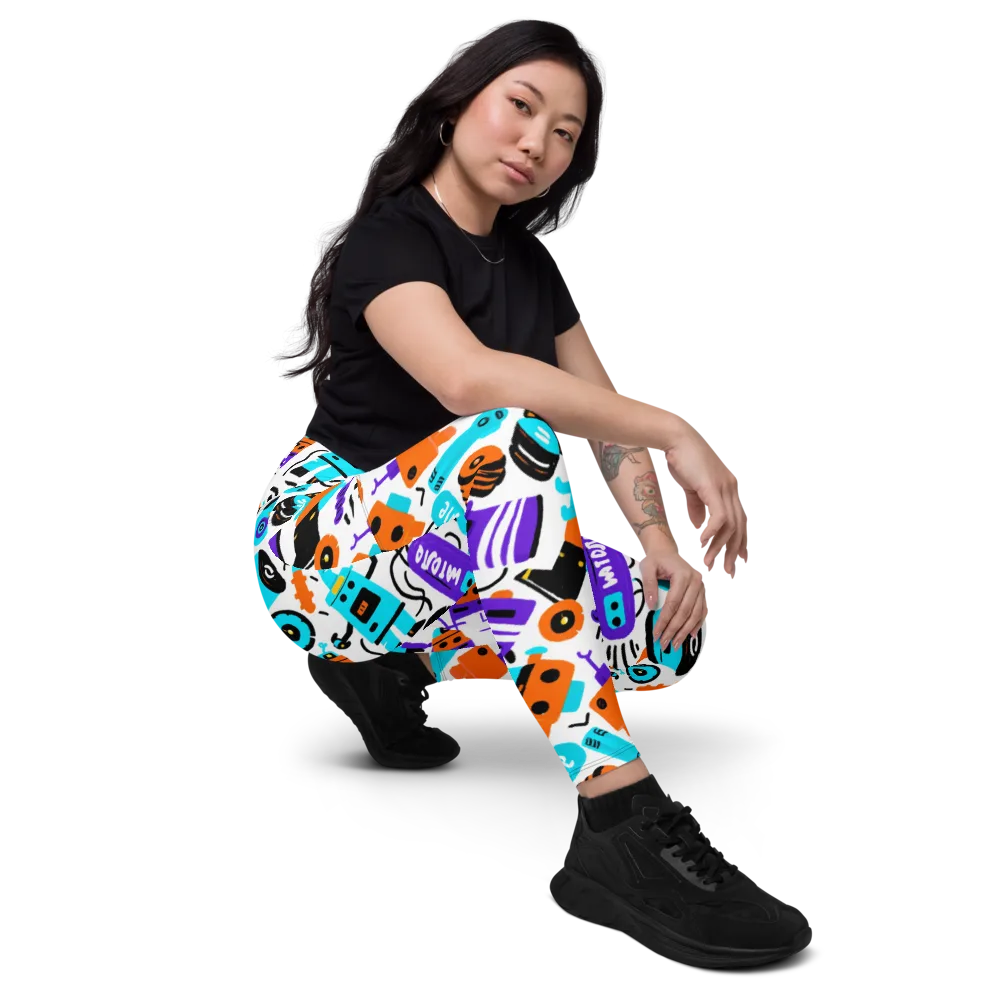 Robo Rave on Leggings with Pockets — Right Front