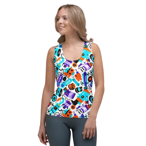 Robo Rave on a Women's Tank Top