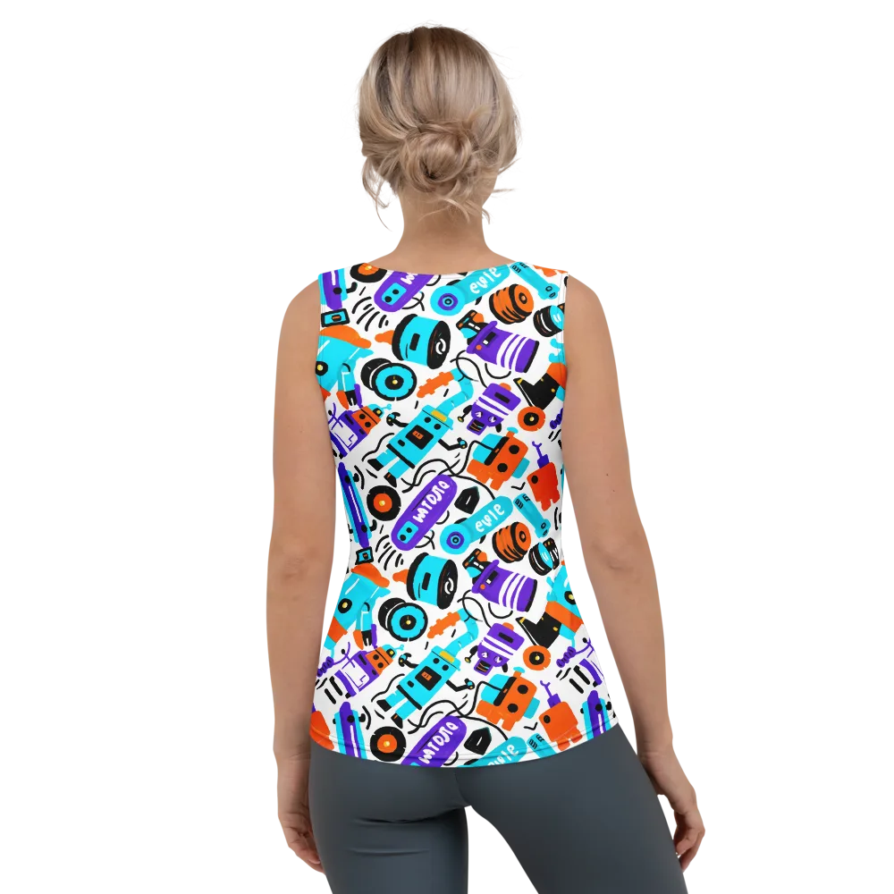Robo Rave on Women's Tank Top — Back