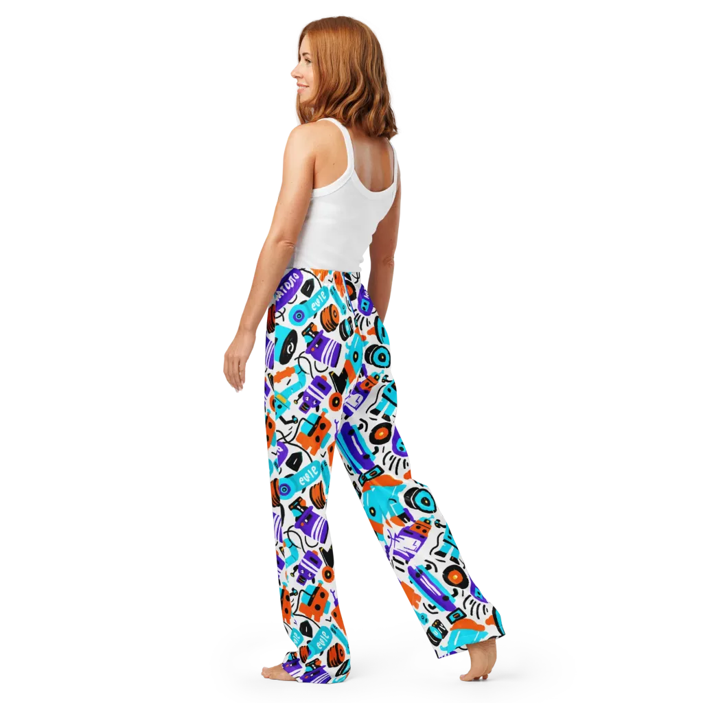 Robo Rave on Women's Pajama Pants — Back