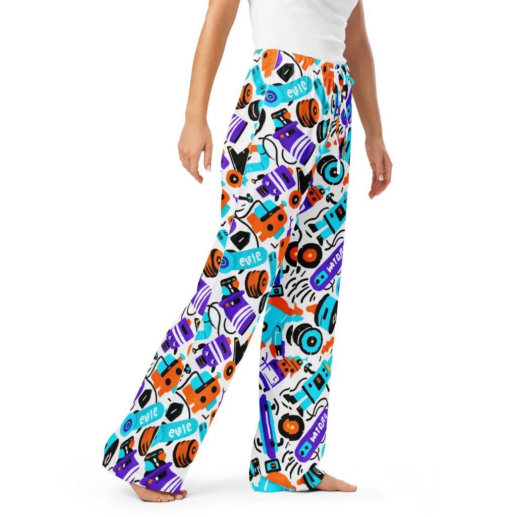 Robo Rave on Women's Pajama Pants — Right Front