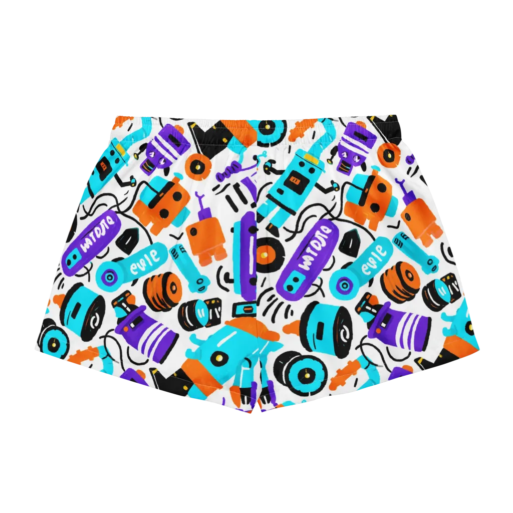 Robo Rave on Women's Pajama Shorts — Back