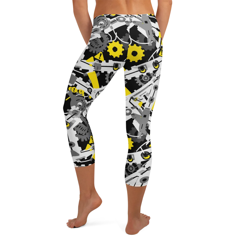 Chrome Hazard on Capri Leggings — Back