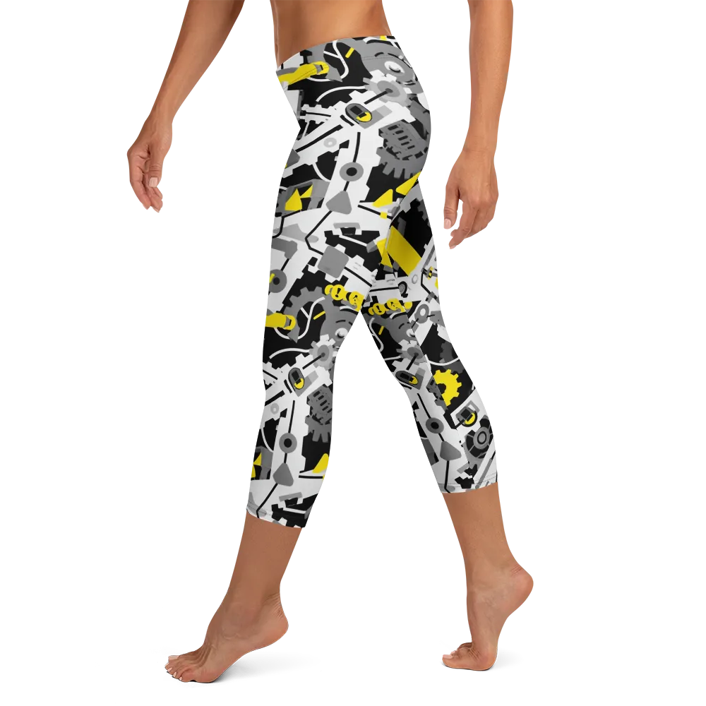 Chrome Hazard on Capri Leggings — Left