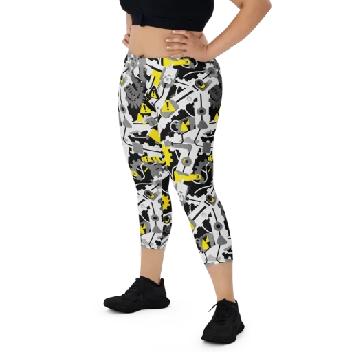 Chrome Hazard on a Capri Leggings