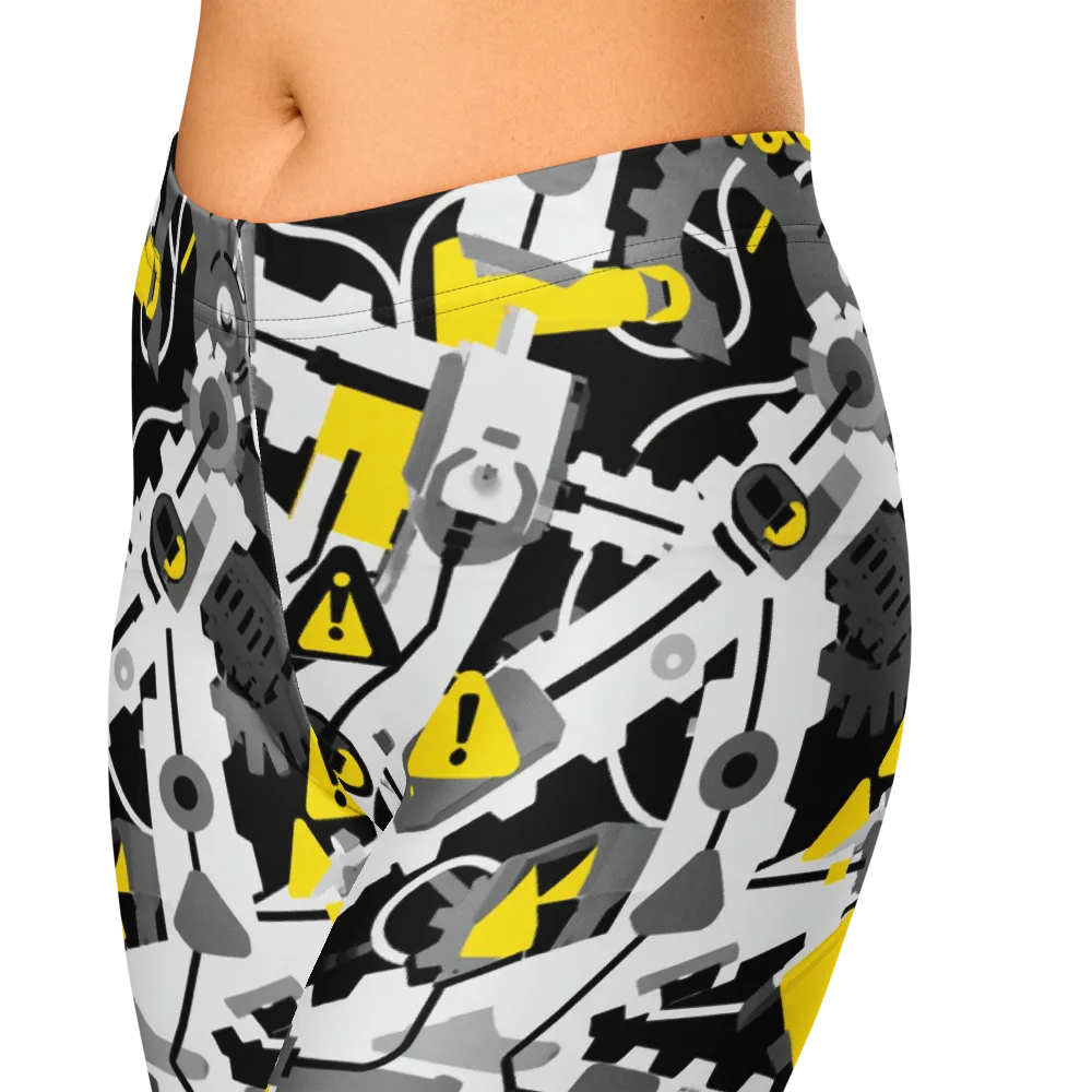 Chrome Hazard on Capri Leggings — Zoomed-in