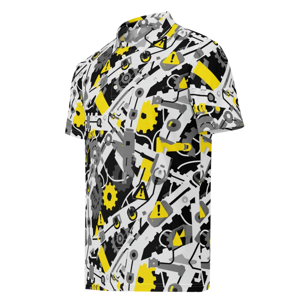 Chrome Hazard on Men's Slim Fit Polo Shirt — Left Front