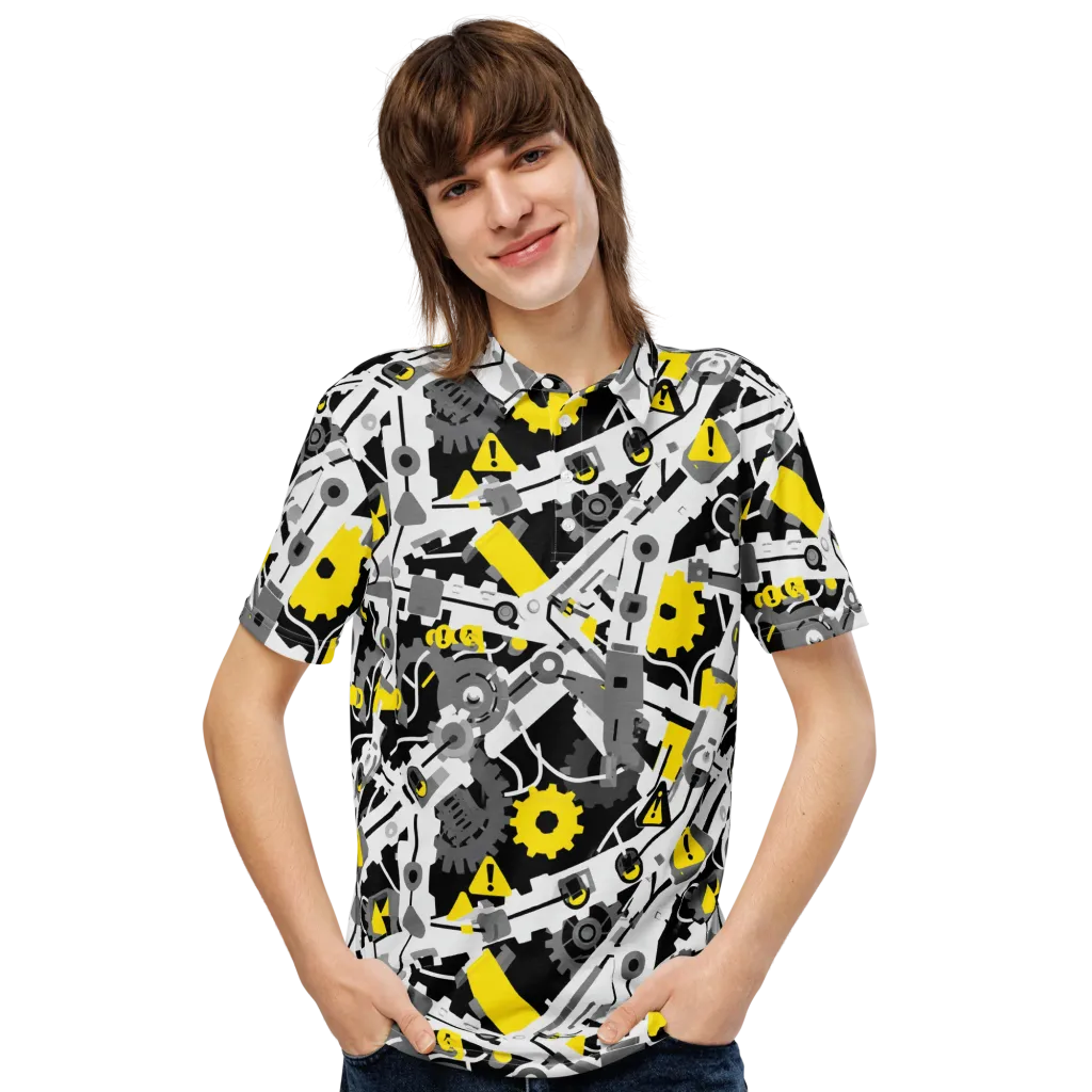 Chrome Hazard on Men's Slim Fit Polo Shirt — Front