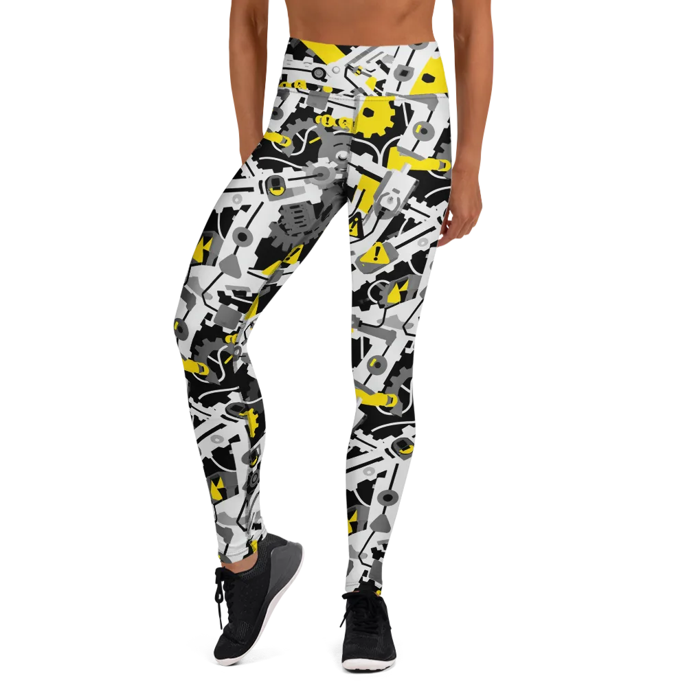 Chrome Hazard on Yoga Leggings — Front