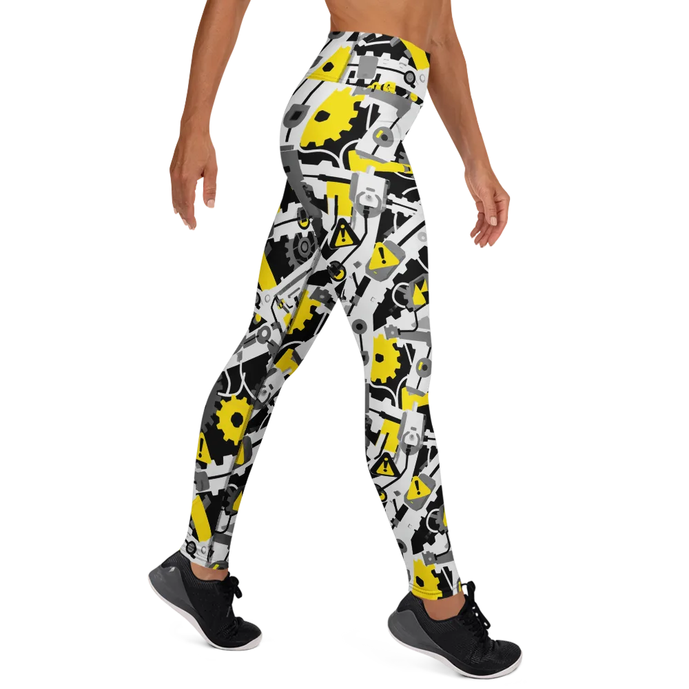 Chrome Hazard on Yoga Leggings — Right