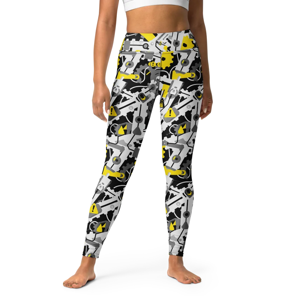Chrome Hazard on Yoga Leggings — Front