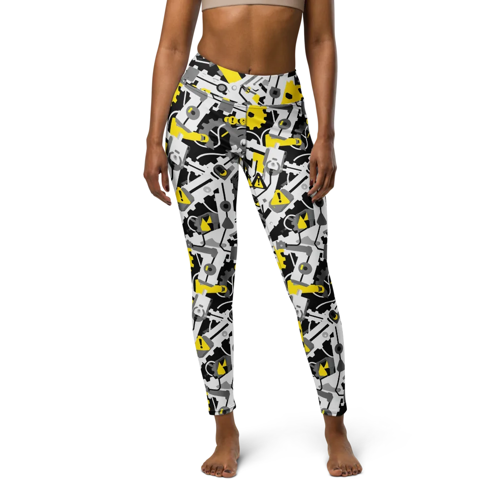 Chrome Hazard on Yoga Leggings — Front