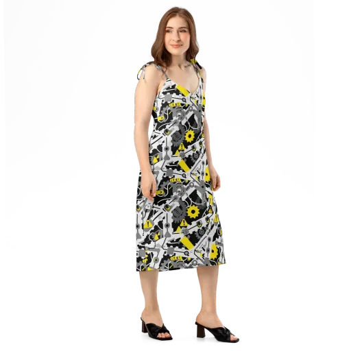 Chrome Hazard on a Slip Dress