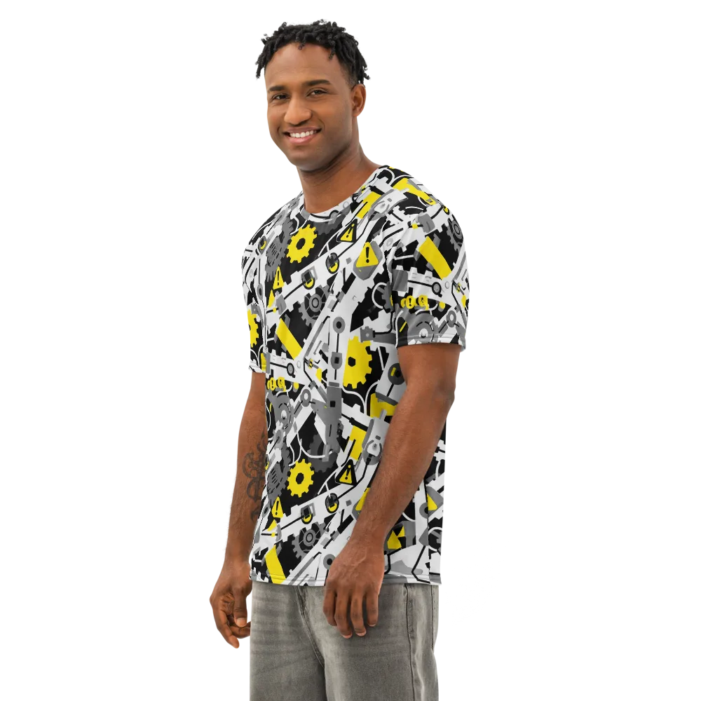 Chrome Hazard on Men's Cotton Crew Neck T-Shirt — Left Front