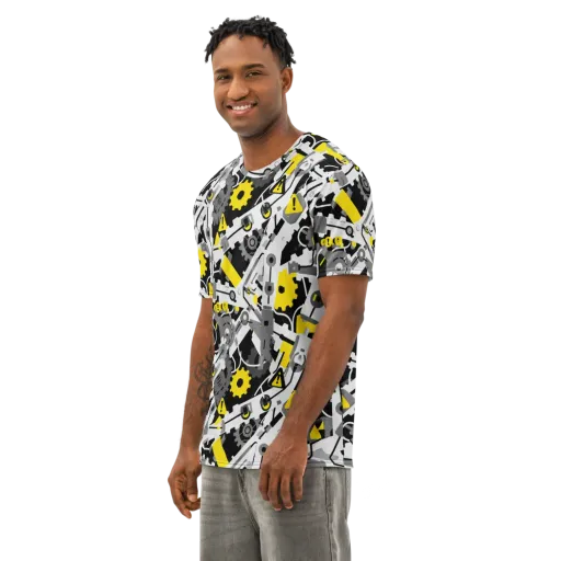 Chrome Hazard on a Men's Cotton Crew Neck T-Shirt