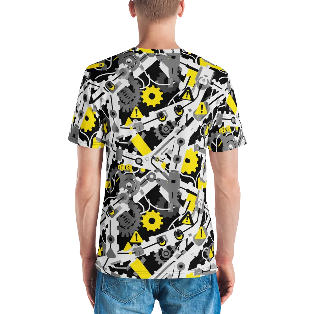 Chrome Hazard on Men's Crew Neck T-Shirt — Back