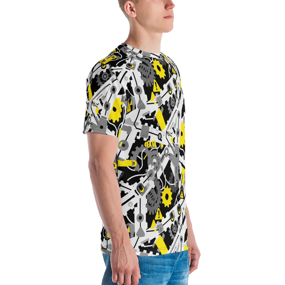 Chrome Hazard on Men's Crew Neck T-Shirt — Right