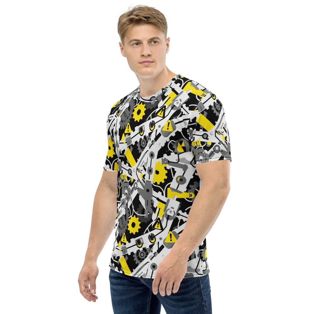 Chrome Hazard on Men's Crew Neck T-Shirt — Left