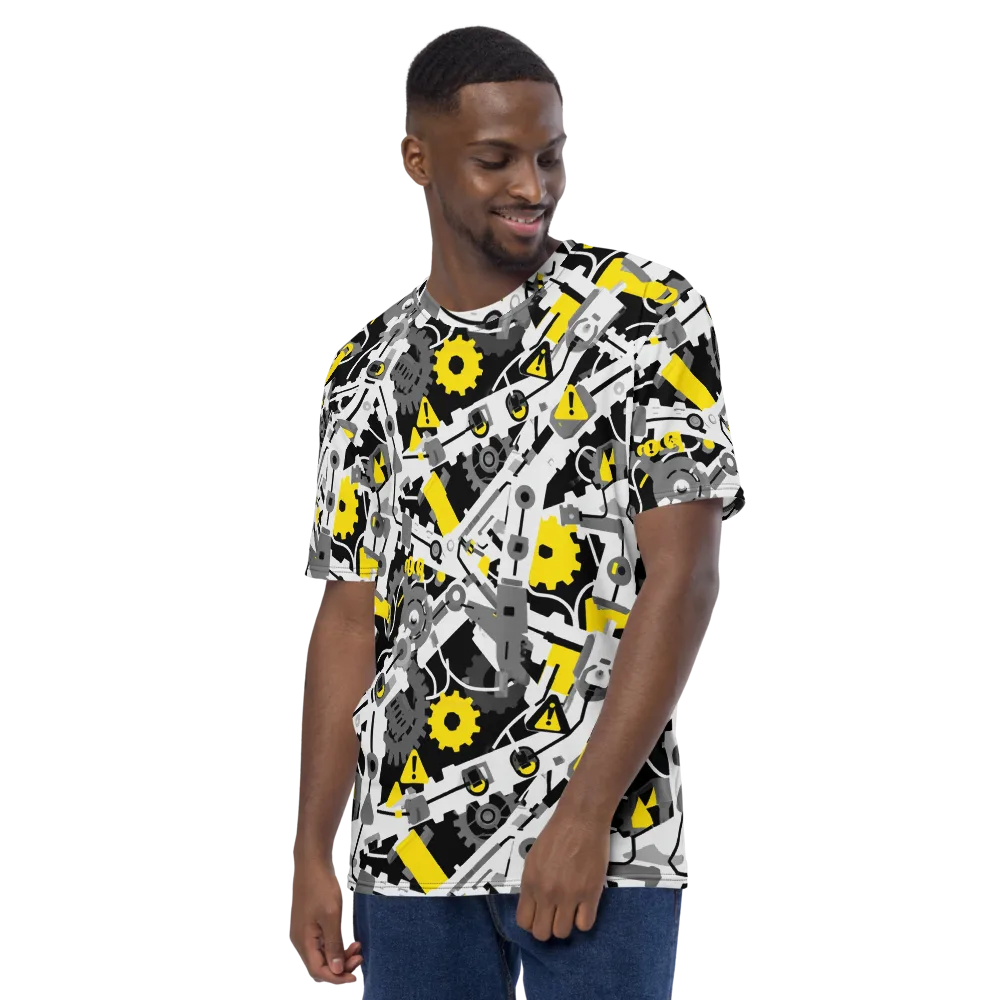 Chrome Hazard on Men's Crew Neck T-Shirt — Left