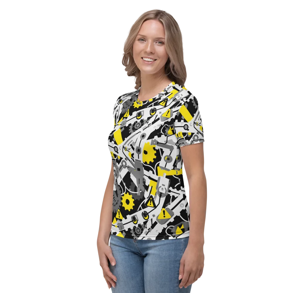 Chrome Hazard on Women's Crew Neck T-Shirt — Left