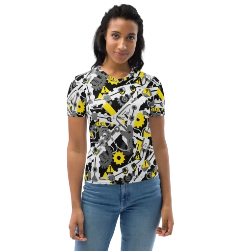 Chrome Hazard on a Women's Crew Neck T-Shirt
