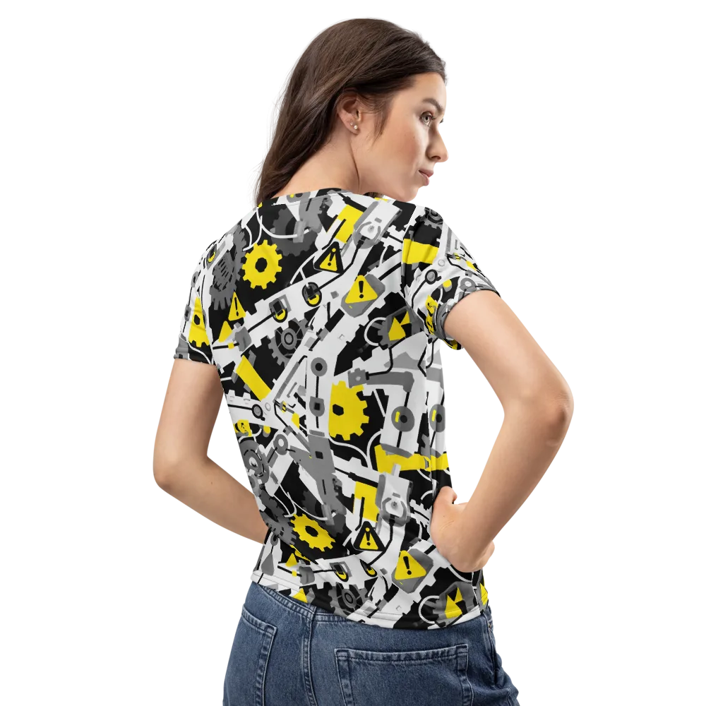 Chrome Hazard on Women's Crew Neck T-Shirt — Back