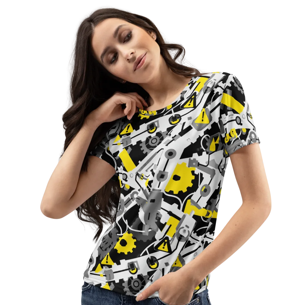 Chrome Hazard on Women's Crew Neck T-Shirt — Left Front