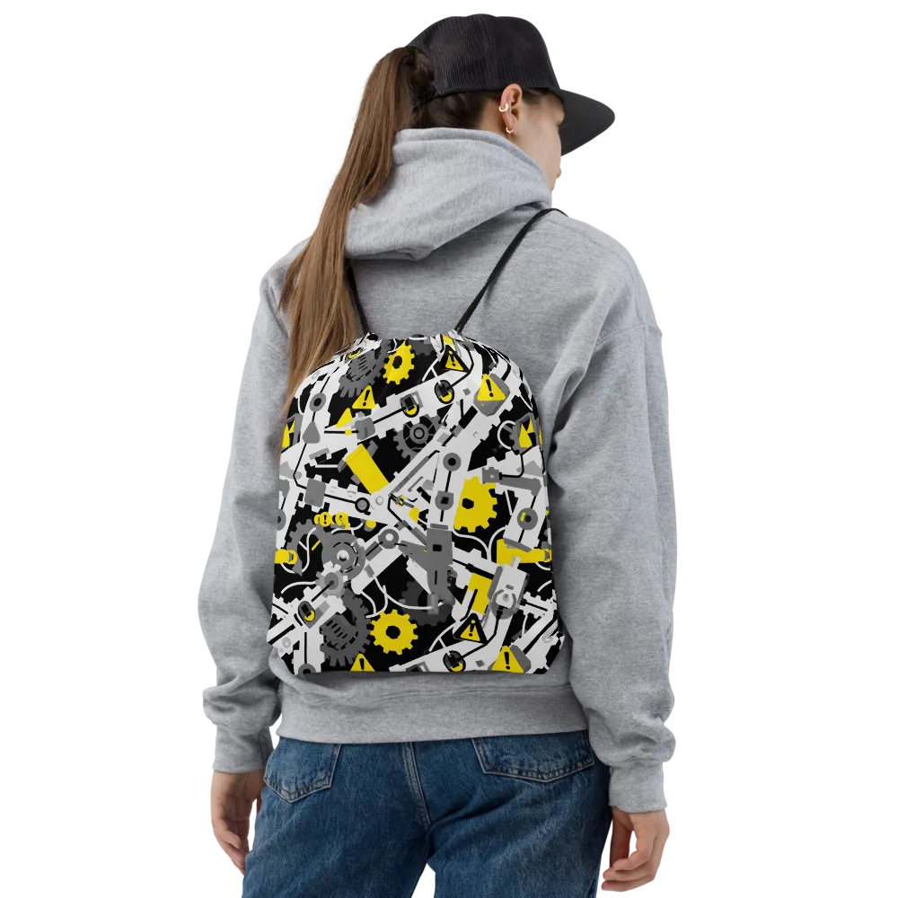 Chrome Hazard on Drawstring Bag — Front